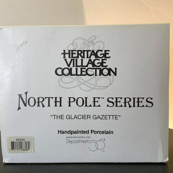 Dept 56 The Glacier Gazette North Pole Village Lighted Christmas Building - 1997 - Picture 12 of 12